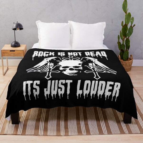Item preview, Rock Is Not Dead Skull Wings Heavy Metal Design designed and sold by Dmetalx Art Apparel.