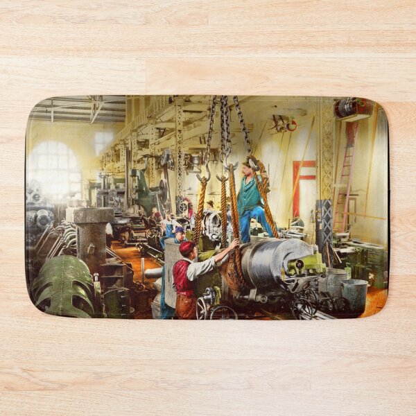 Item preview, Machinist - Gun -  Getting ready to hoist a mounted gun 1903 designed and sold by Mike Savad Photography.