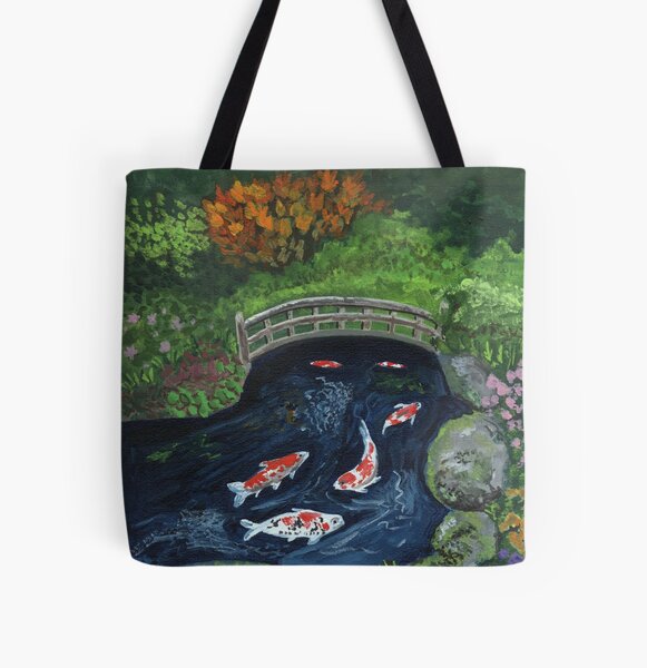 Artikel-Vorschau von Gouche Koi-Teich-Gemälde, designt und verkauft von SomeChicksArt.