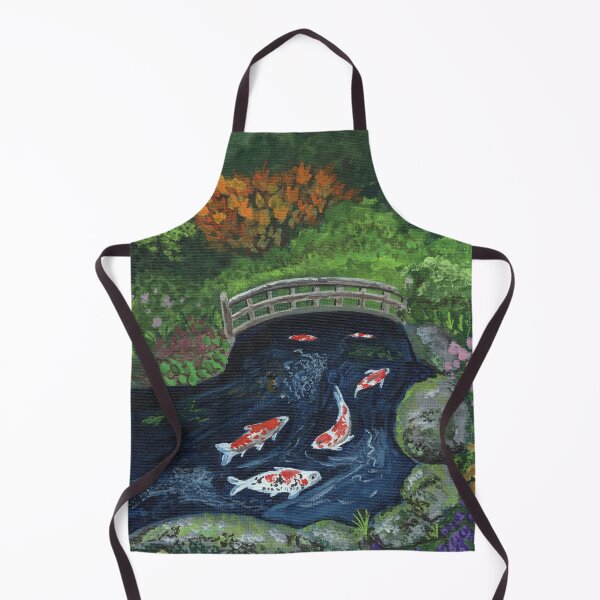 Item preview, Gouche Koi Pond Painting designed and sold by SomeChicksArt.