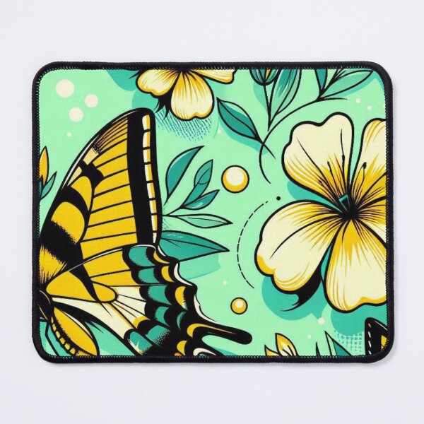 Item preview, Colorful Comic Butterflies on Green – AI Artwork for Clothing and Accessories for Nature Fans and Animal Lovers designed and sold by knalpot-design.