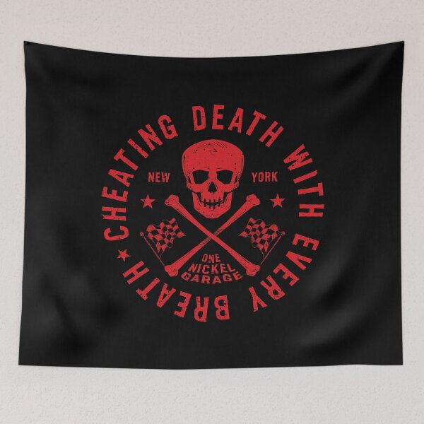 Item preview, One Nickel Garage / Cheating Death With Every Breath T-Shirt v3 designed and sold by TheKellyNickels.