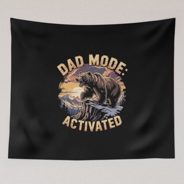 Item preview, Fierce Bear Dad Mode Activated Wilderness Adventure Masculine Design designed and sold by love3617.