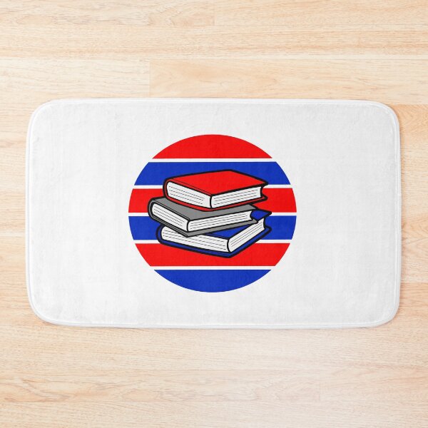 Item preview, Blue And Red Bookish Stack Of Books designed and sold by Sartoris Art.