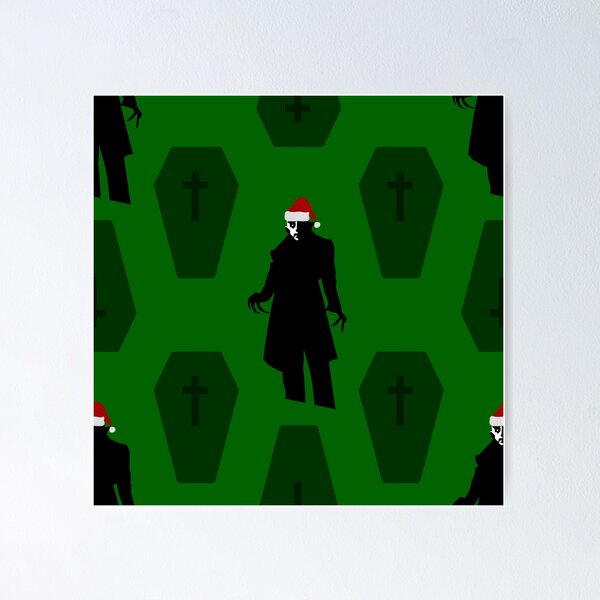 Item preview, christmas santa nosferatu vampire coffins casket designed and sold by Gossip Rag.