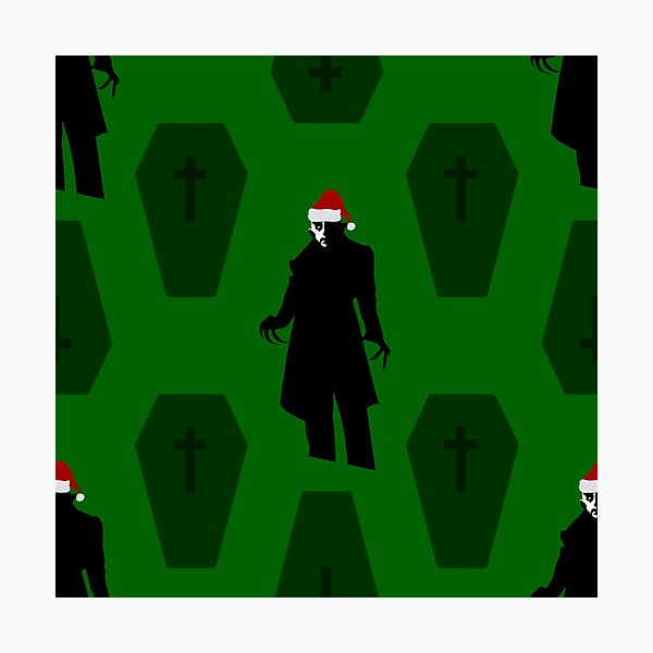 Item preview, christmas santa nosferatu vampire coffins casket designed and sold by Gossip Rag.