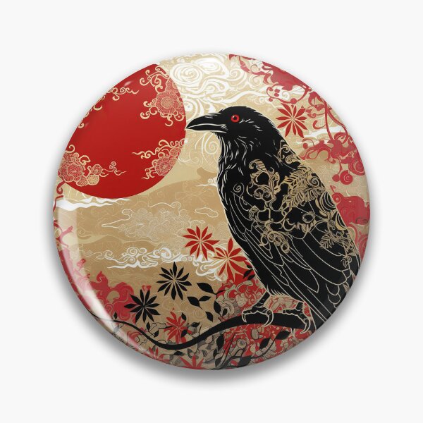 Item preview, Crow in Kintsugi designed and sold by CalyCollab.