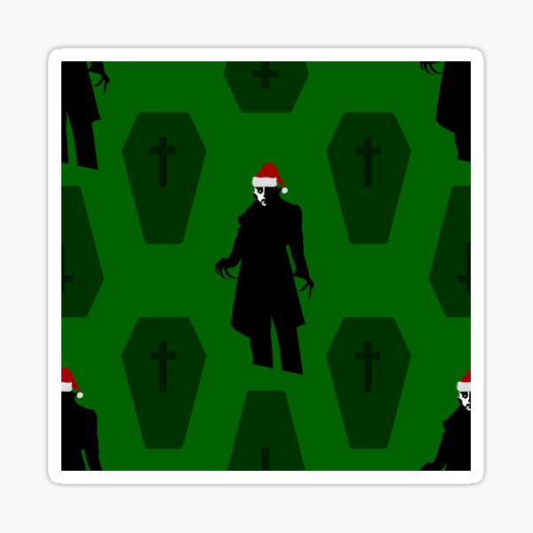 Item preview, christmas santa nosferatu vampire coffins casket designed and sold by Gossip Rag.
