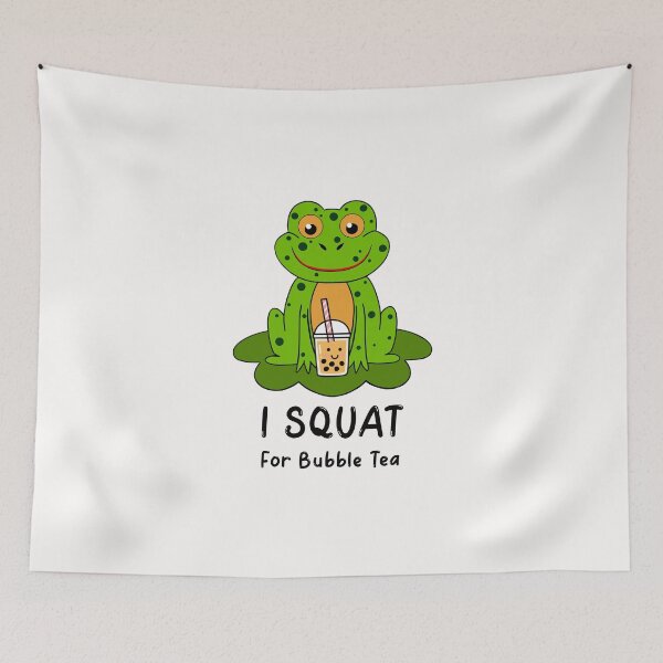 Item preview, Frog Drinking Bubble Tea designed and sold by Sartoris Art.
