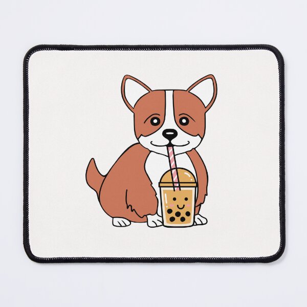 Item preview, Funny Drinking Boba Corgi designed and sold by Sartoris Art.