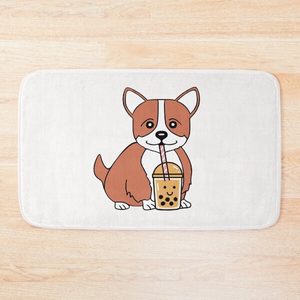 Item preview, Funny Drinking Boba Corgi designed and sold by Sartoris Art.