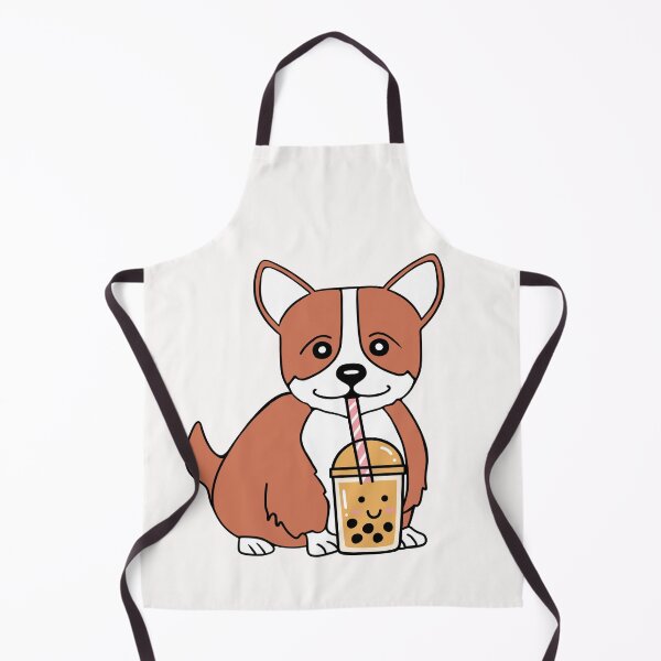 Item preview, Funny Drinking Boba Corgi designed and sold by Sartoris Art.