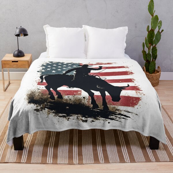 Item preview, Cowboy Bull Rider Patriotic American Flag Cowboys designed and sold by Blok45.