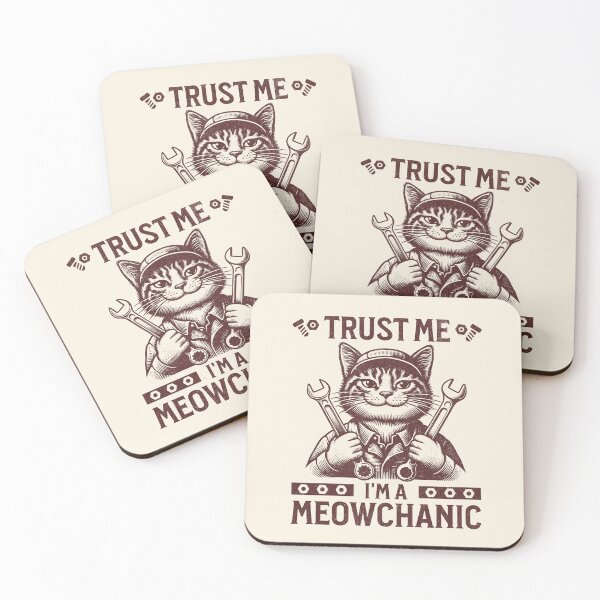 Item preview, Trust Me I'm A Meowchanic Funny Cat Mechanic designed and sold by KLArtzStore.