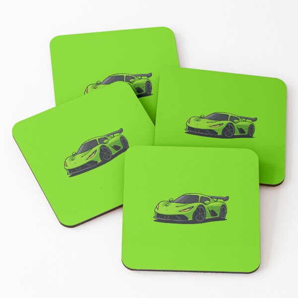 Item preview, Cartoon Green Hypercar designed and sold by DriftSupply.