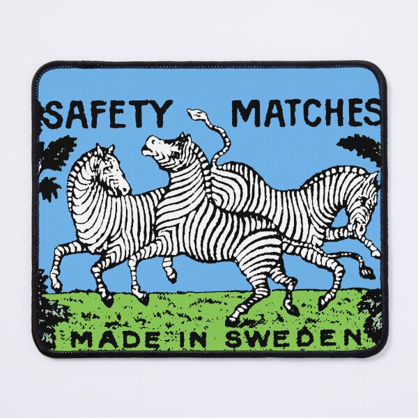 Item preview, Safety Matches Matchbox Art Swedish Zebras designed and sold by Pixelchicken.