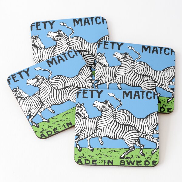 Item preview, Safety Matches Matchbox Art Swedish Zebras designed and sold by Pixelchicken.