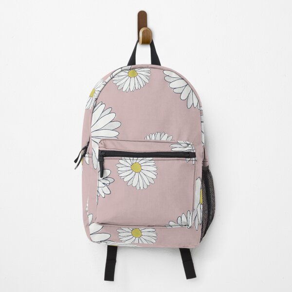 Item preview, Hand-Drawn Daisy Pattern – White Floral Print on Soft Blush Pink Background designed and sold by Warm Whimsy Designs.