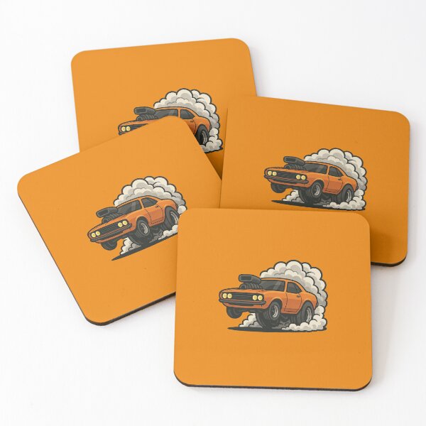 Item preview, Cartoon Orange Muscle Car designed and sold by DriftSupply.