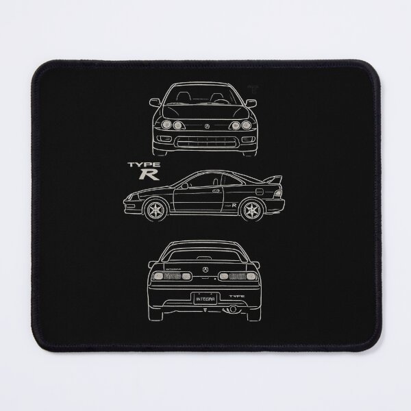 Item preview, 1997 Acura Integra Type R Blueprint – JDM Icon Chalk Line Illustration designed and sold by TheArtOfCar.