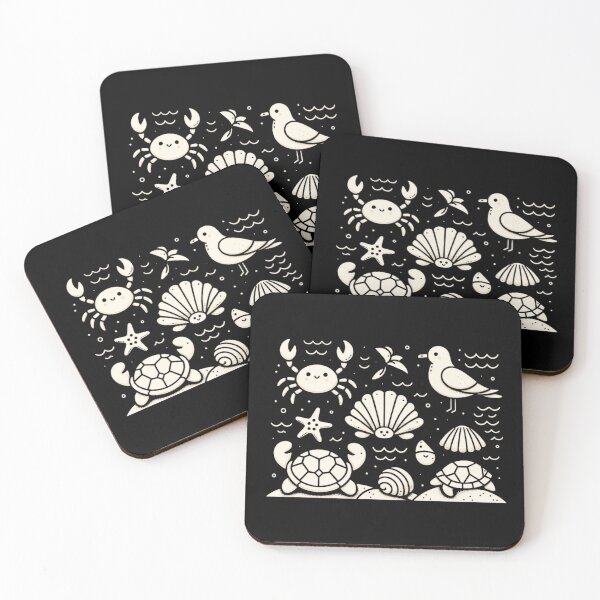Item preview, Cute Beach Animals – AI Artwork of Small Creatures on White Sand for Fun Clothing and Accessories for Women designed and sold by knalpot-design.