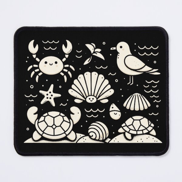 Item preview, Cute Beach Animals – AI Artwork of Small Creatures on White Sand for Fun Clothing and Accessories for Women designed and sold by knalpot-design.