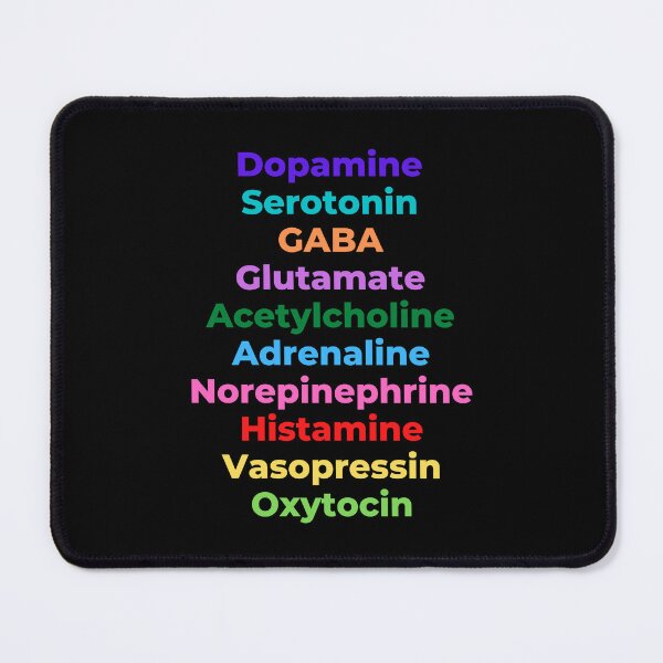 Item preview, Neurotransmitters - Neuroscience, Psychology, Biology, Mind, Brain, Dopamine, Serotonin, Oxytocin, Adrenaline designed and sold by jadedscientist.