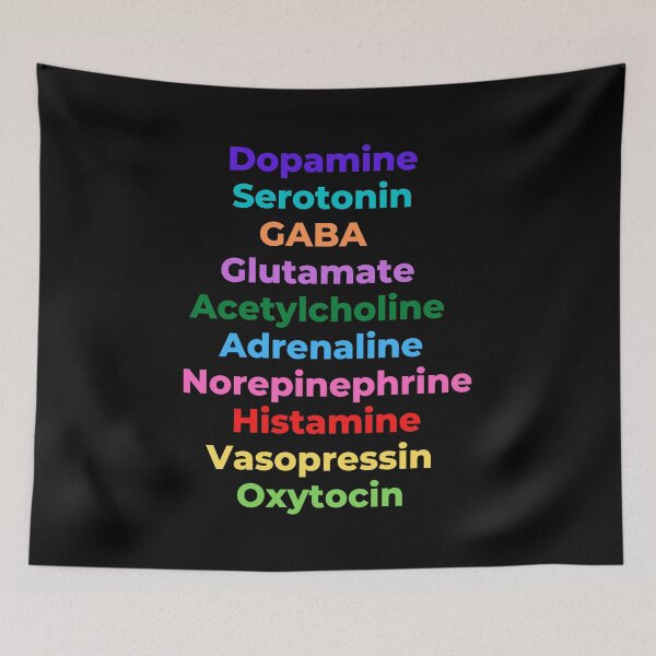 Item preview, Neurotransmitters - Neuroscience, Psychology, Biology, Mind, Brain, Dopamine, Serotonin, Oxytocin, Adrenaline designed and sold by jadedscientist.