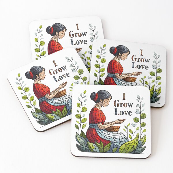 Item preview, I Grow Love – Stained Glass Mother’s Day Mosaic Art designed and sold by AnnDesignStudio.