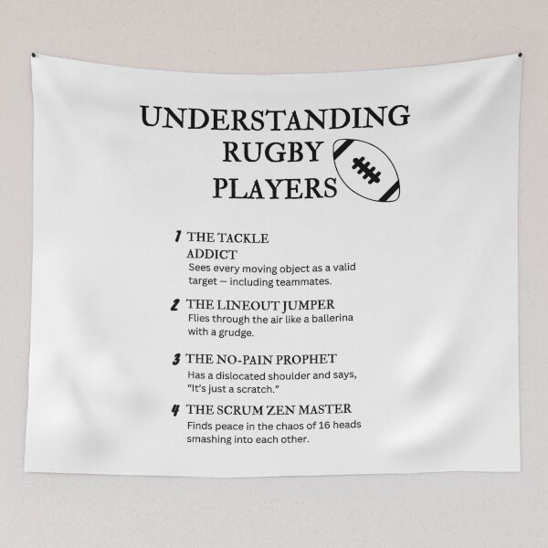Item preview, Understanding Rugby Players – Funny Mud, Bruises & Chaos Humor designed and sold by PsyFlow35.