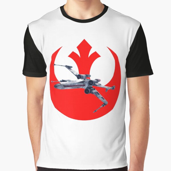 Vista previa del artículo con la obra «Caza X-Wing rebelde de Star Wars», diseñado y vendido por Quest Threads.