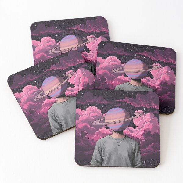 Item preview, Surreal Saturn Head - Cosmic Art Print designed and sold by PhotiniaART.