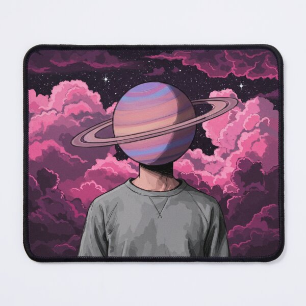 Item preview, Surreal Saturn Head - Cosmic Art Print designed and sold by PhotiniaART.