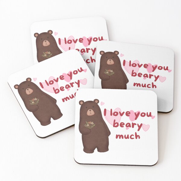 Item preview, Cute Bear Pun - I Love You Beary Much Romantic Gift Design designed and sold by Kimagure13.