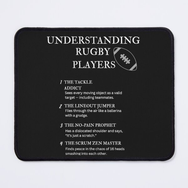 Item preview, Understanding Rugby Players – Funny Mud, Bruises & Chaos Humor – Black designed and sold by PsyFlow35.