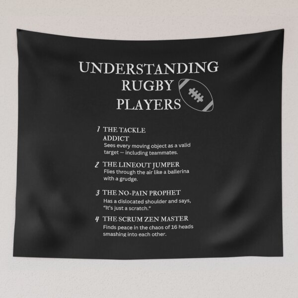 Item preview, Understanding Rugby Players – Funny Mud, Bruises & Chaos Humor – Black designed and sold by PsyFlow35.