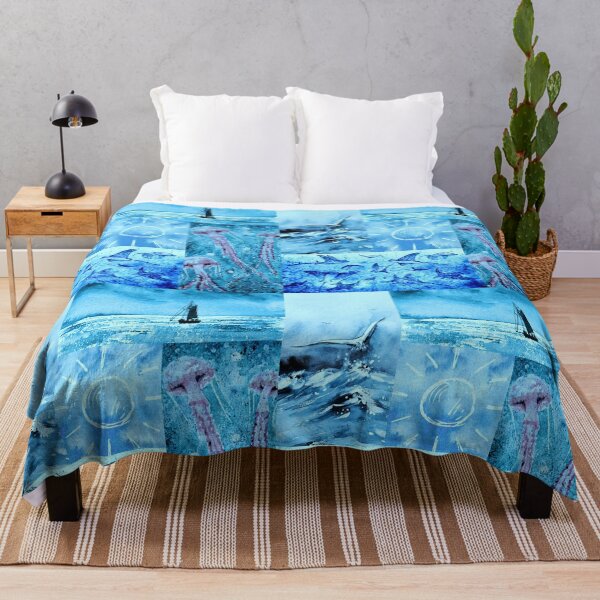 Item preview, Blue Patchwork Collage Beach Ocean Sea Theme Eco-Friendly Summer Vibe Gift for Nature Lover designed and sold by Prem-Adri.