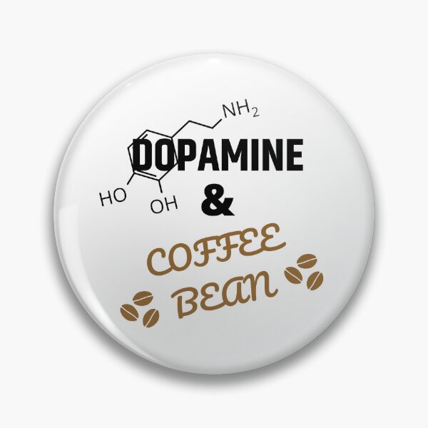 Item preview, Dopamine & Coffee Bean - Psychology, Neuroscience, Mind, Brain, Mental Health, Psychologist, Psychiatrist, Caffeine, Latte designed and sold by jadedscientist.