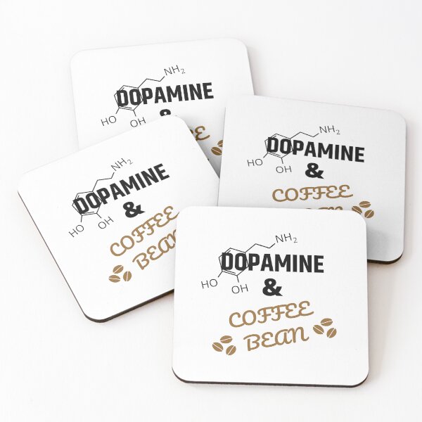 Item preview, Dopamine & Coffee Bean - Psychology, Neuroscience, Mind, Brain, Mental Health, Psychologist, Psychiatrist, Caffeine, Latte designed and sold by jadedscientist.