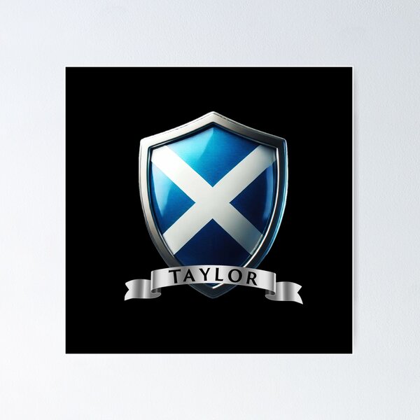 Item preview, Taylor Scottish Crest  Saltire Pride and Family Tradition United designed and sold by Highlandkings.