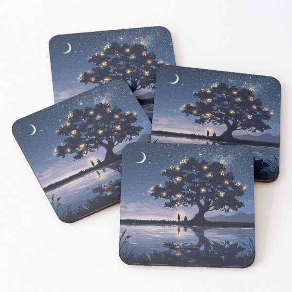 Item preview, Dreamy Nightscape - Enchanted Tree Reflection Art designed and sold by PhotiniaART.