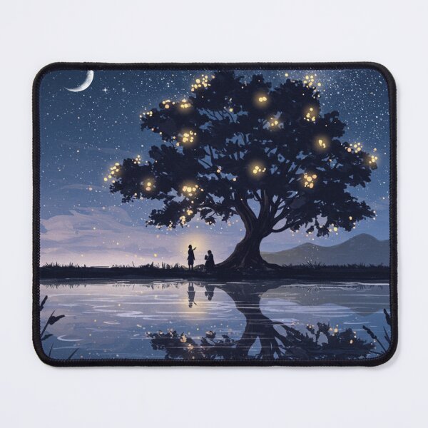 Item preview, Dreamy Nightscape - Enchanted Tree Reflection Art designed and sold by PhotiniaART.