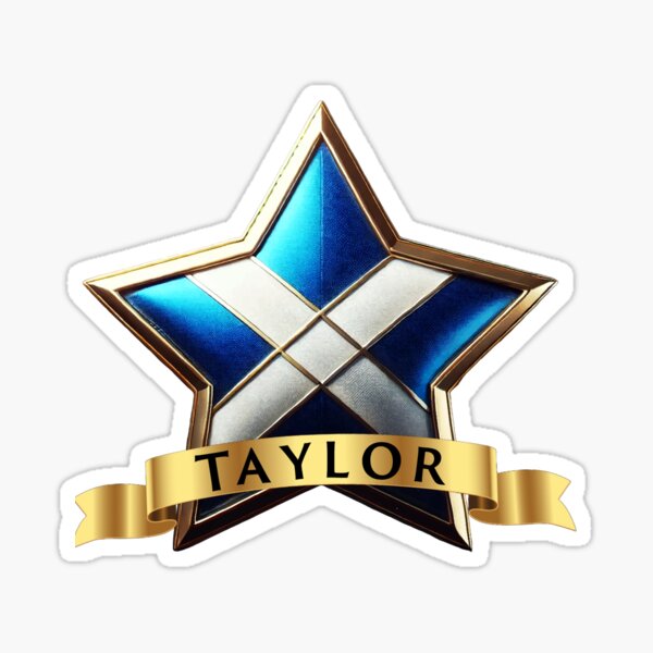 Item preview, Taylor Star of Scotland  Saltire Glory and Surname Radiance designed and sold by Highlandkings.