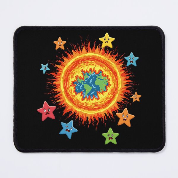 Item preview, Cartoon End Of The World Sun Engulfs Earth designed and sold by SurrealArtSzysz.