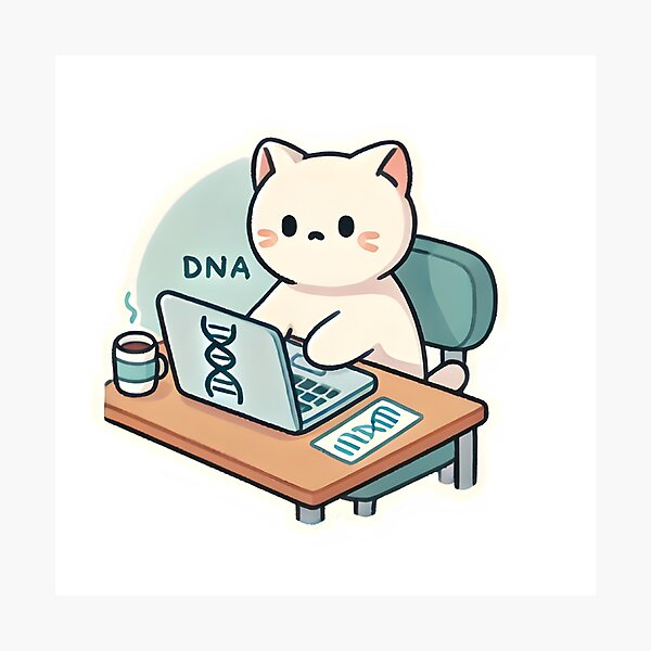Item preview, Cute Bioinformatics Cat designed and sold by Petter01.