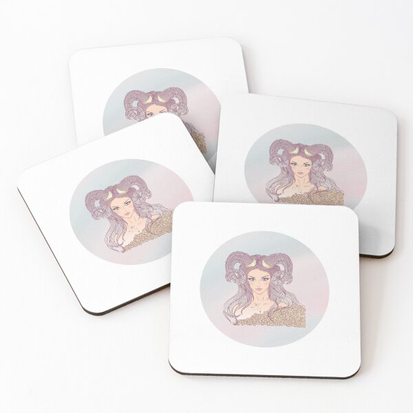 Item preview, Aries Zodiac Sign Art – Aries Woman Astrology Illustration designed and sold by Midnight789.