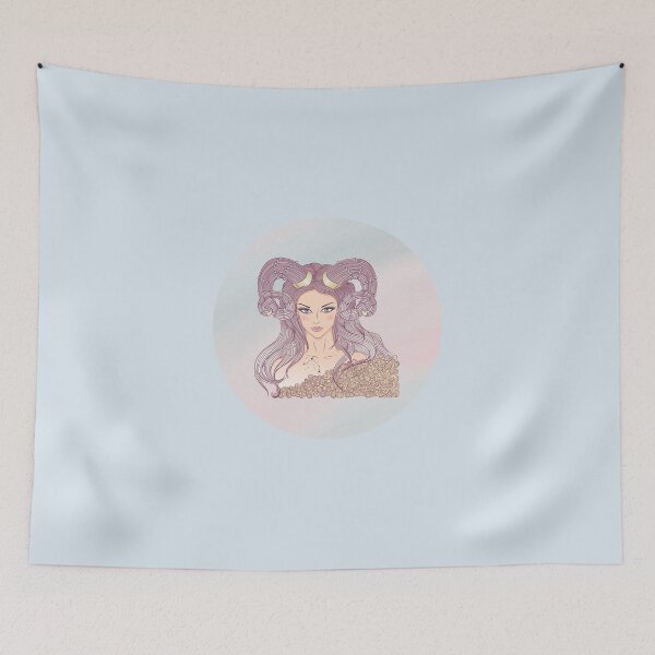Item preview, Aries Zodiac Sign Art – Aries Woman Astrology Illustration designed and sold by Midnight789.