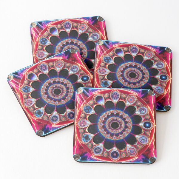 Item preview, Infinite Bloom – Psychedelic Mandelbrot Vision in Neon Resin designed and sold by American Steel.
