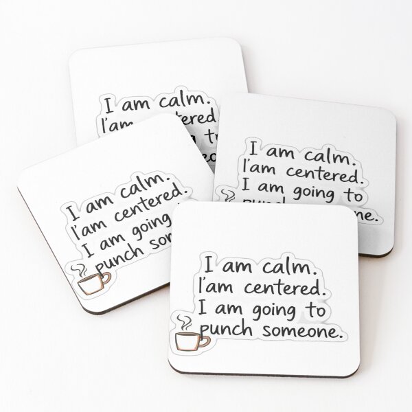 Item preview, Calm Centered Violent – Funny Affirmation Sticker designed and sold by Digital Artisan.
