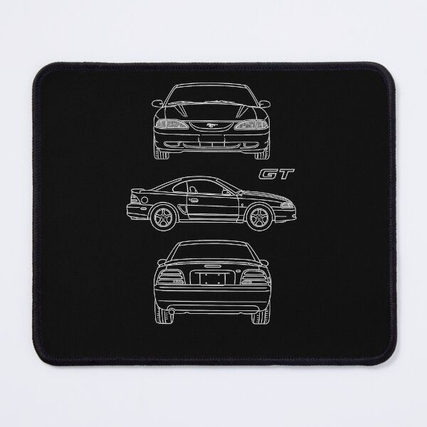 Item preview, 1994 Ford Mustang GT Blueprint Line Art – SN95 Muscle Car Sketch Design designed and sold by TheArtOfCar.